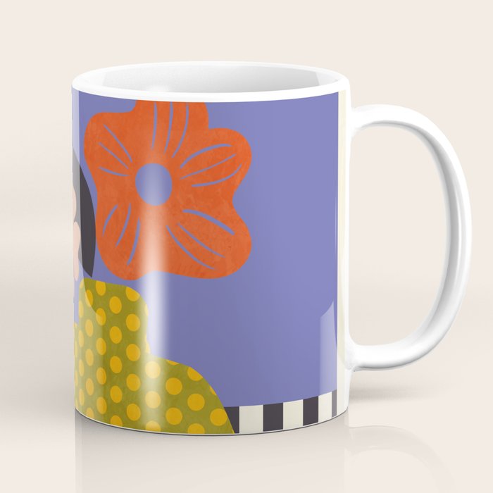 mid century modern bloom shapes Coffee Mug Gallery Image 1