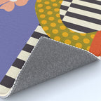 mid century modern bloom shapes Rug Gallery Image 4