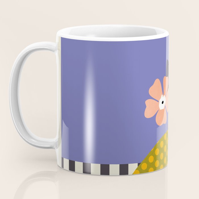 mid century modern bloom shapes Coffee Mug Gallery Image 3