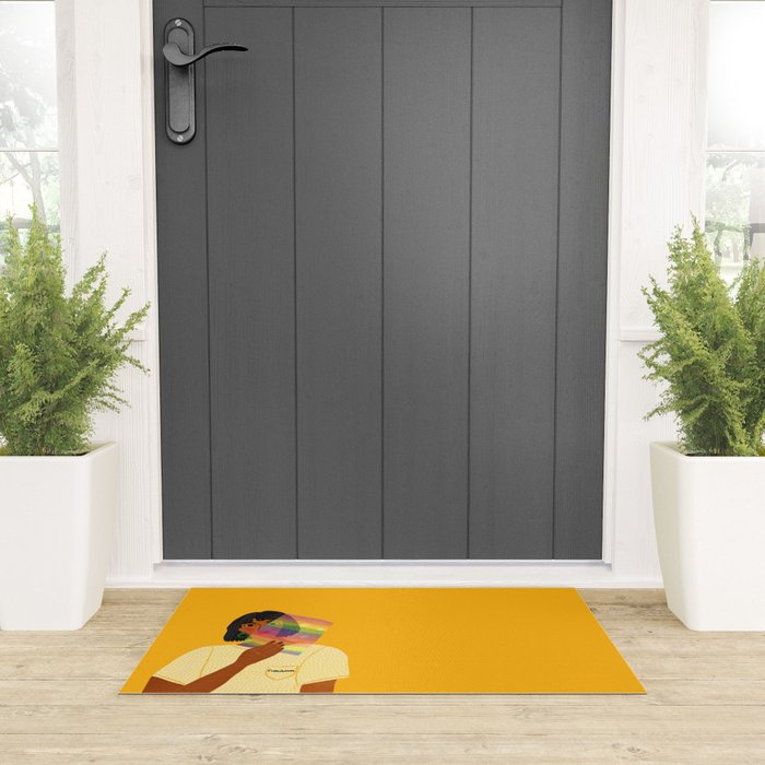 Pride Rainbow  Portrait Welcome Mat Gallery Image 3