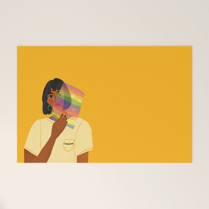 Pride Rainbow  Portrait Welcome Mat Gallery Image 1