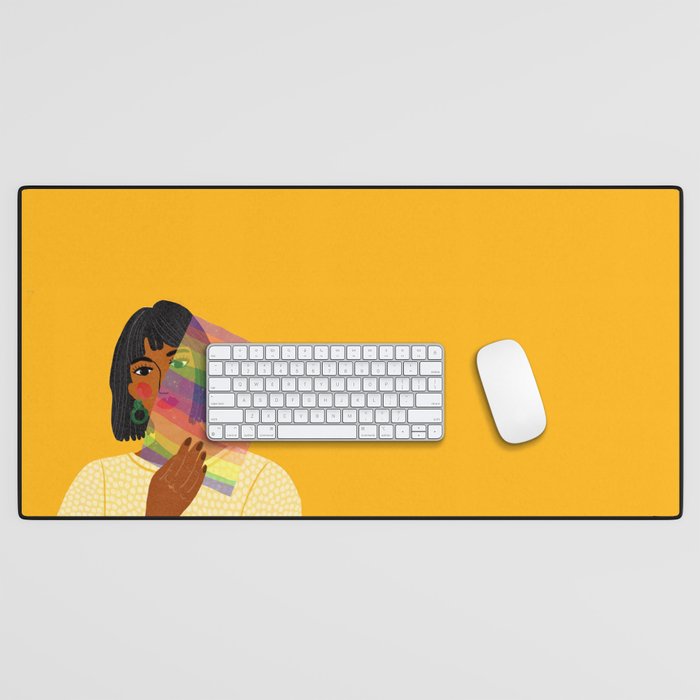 Pride Rainbow  Portrait Desk Mat Gallery Image 1