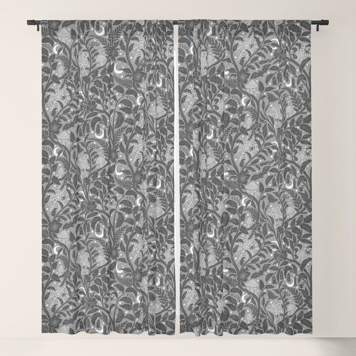 Mysterious Garden - Grayscale  Window Curtain Gallery Image 5