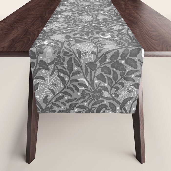 Mysterious Garden - Grayscale  Table Runner Gallery Image 1