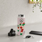 Vintage World Cup poster, Ciao, Italia 90 mascot, old football print Water Bottle Gallery Image 4
