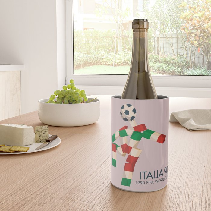 Vintage World Cup poster, Ciao, Italia 90 mascot, old football print Wine Chiller Gallery Image 4