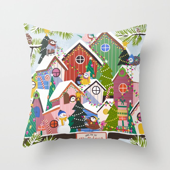 Home for holidays Throw Pillow Gallery Image 6