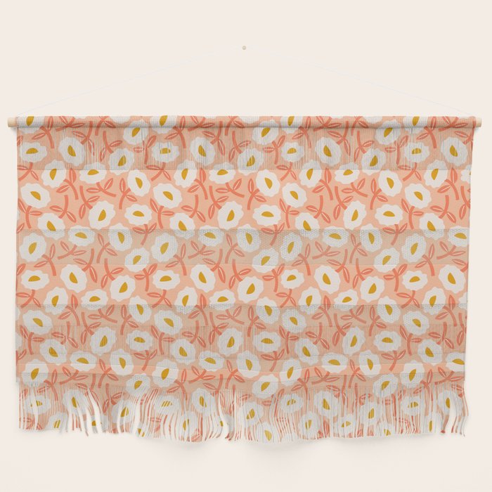 Floral Bliss Pattern - Peach Fuzz Wall Hanging Gallery Image 1