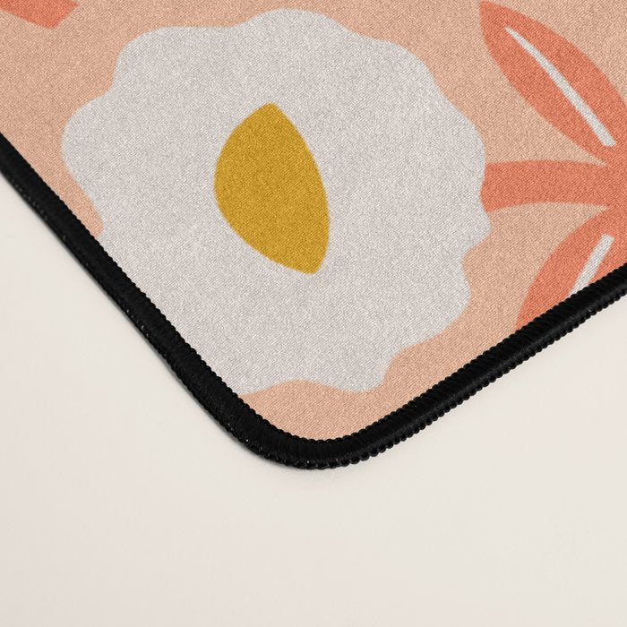 Floral Bliss Pattern - Peach Fuzz Desk Mat Gallery Image 4