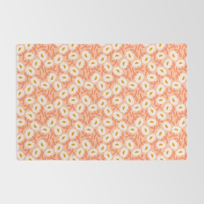 Floral Bliss Pattern - Peach Fuzz Rug Gallery Image 2