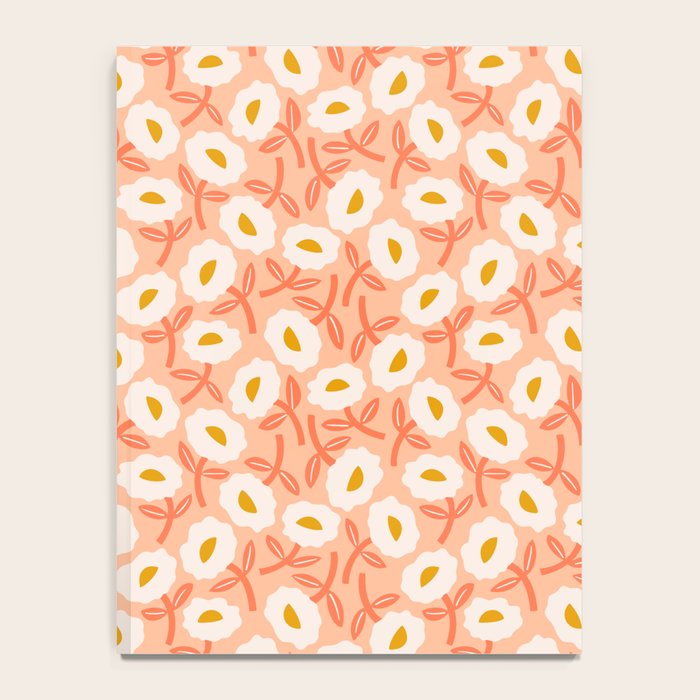 Floral Bliss Pattern - Peach Fuzz Notebook Gallery Image 4