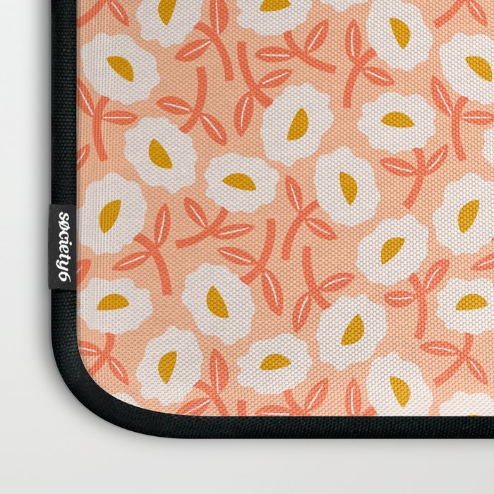 Floral Bliss Pattern - Peach Fuzz Laptop Sleeve Gallery Image 3