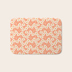 Floral Bliss Pattern - Peach Fuzz Bath Mat Gallery Image 1