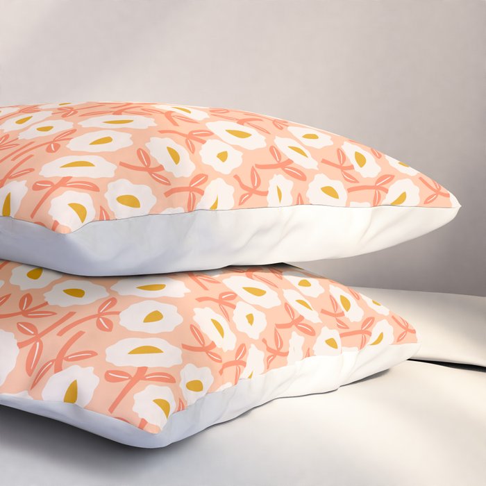 Floral Bliss Pattern - Peach Fuzz Pillow Sham Gallery Image 3
