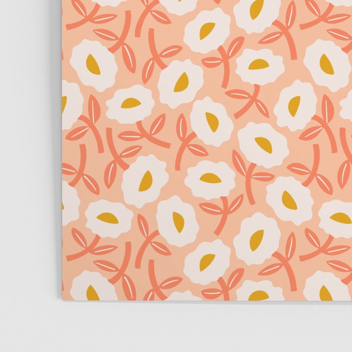 Floral Bliss Pattern - Peach Fuzz Poster Gallery Image 3