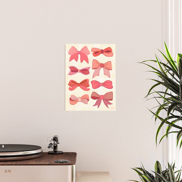 Vintage Pink Bows Poster Gallery Image 2