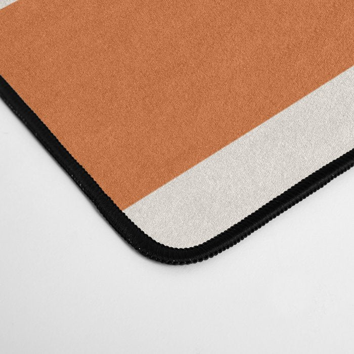 Abstract Shapes 66 in Vintage Orange and Navy Blue Desk Mat Gallery Image 4