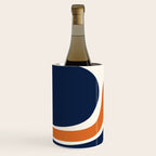 Abstract Shapes 66 in Vintage Orange and Navy Blue Wine Chiller Gallery Image 2