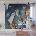 Cobalt Abstract Wall Mural Gallery Image 1