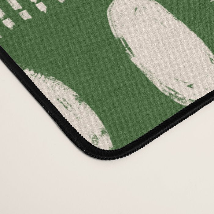 Green Boho Quilt Pattern Desk Mat Gallery Image 4