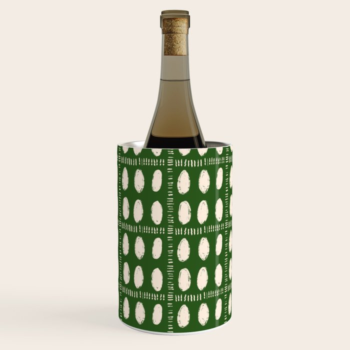 Green Boho Quilt Pattern Wine Chiller Gallery Image 1