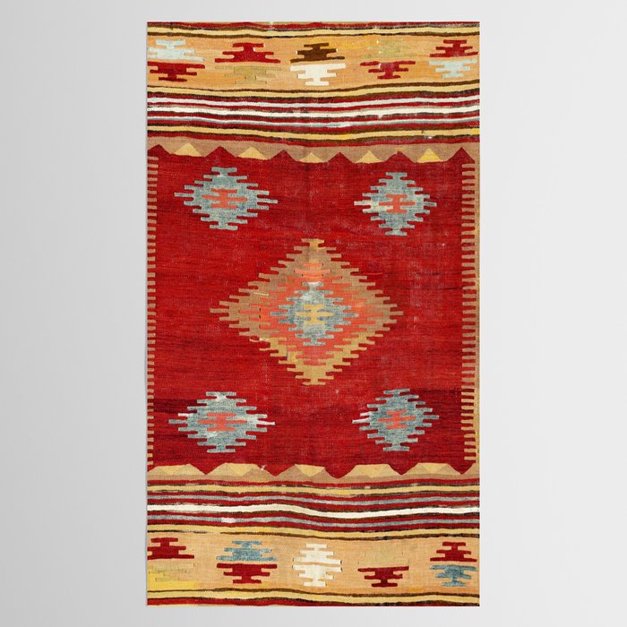 Çal  Antique Turkish Kilim Print Tablecloth Gallery Image 2