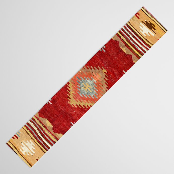 Çal  Antique Turkish Kilim Print Table Runner Gallery Image 3