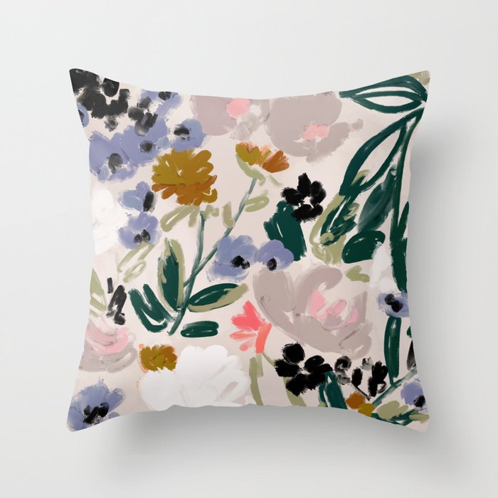 Meadow Frenzy Throw Pillow Gallery Image 1