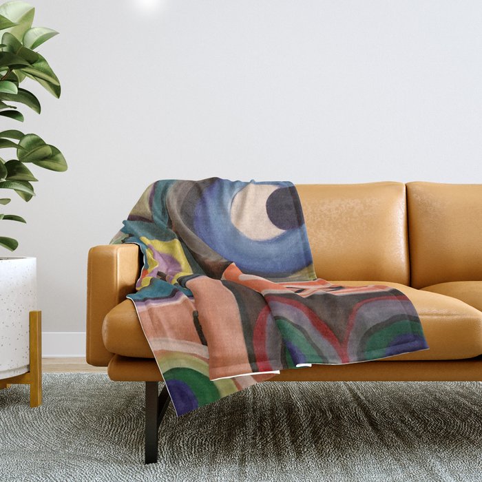 Abstract Painting Throw Blanket Gallery Image 1
