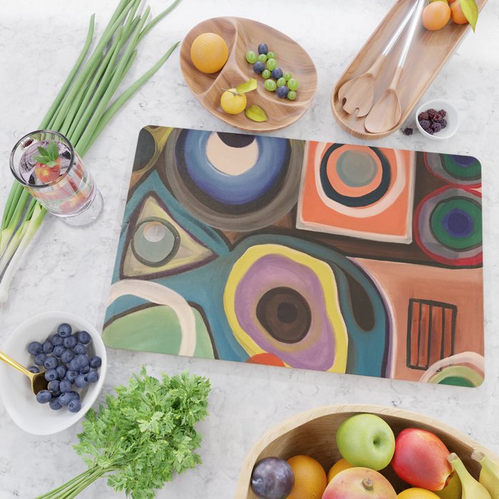 Abstract Painting Cutting Board Gallery Image 2