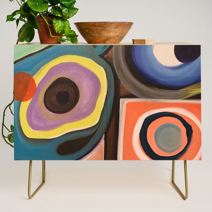 Abstract Painting Credenza Gallery Image 1