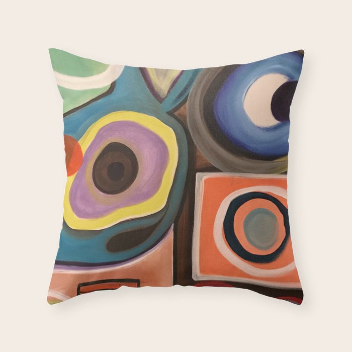 Abstract Painting Throw Pillow Gallery Image 1