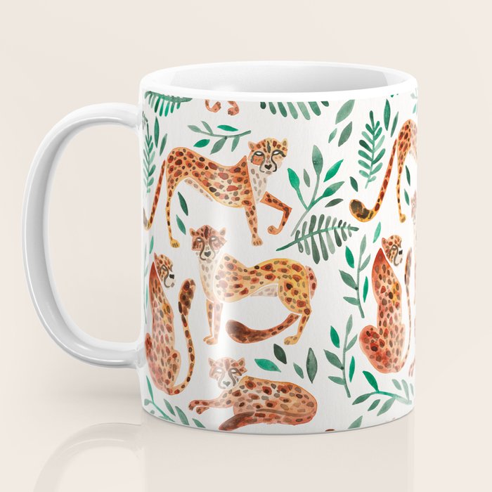 Cheetah Collection - Orange & Green Palette Coffee Mug Gallery Image 3
