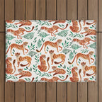 Cheetah Collection - Orange & Green Palette Outdoor Rug Gallery Image 1