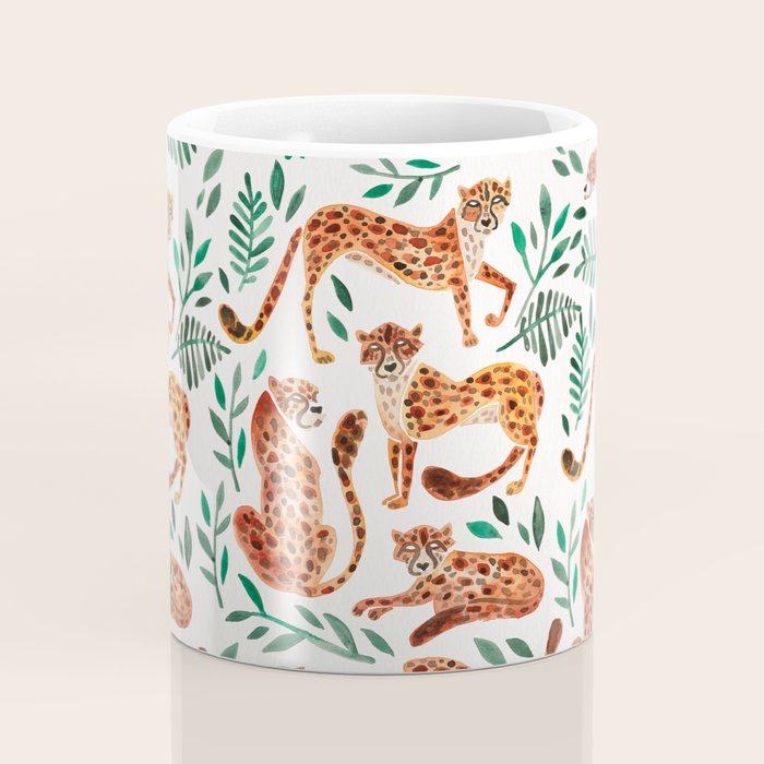 Cheetah Collection - Orange & Green Palette Coffee Mug Gallery Image 4