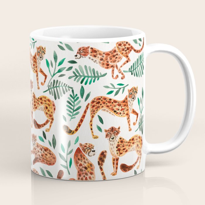 Cheetah Collection - Orange & Green Palette Coffee Mug Gallery Image 1