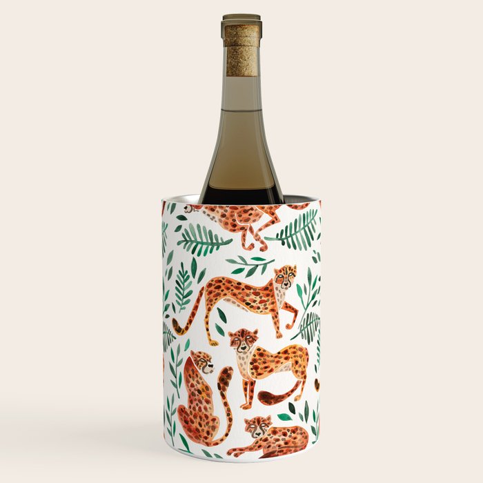 Cheetah Collection - Orange & Green Palette Wine Chiller Gallery Image 1