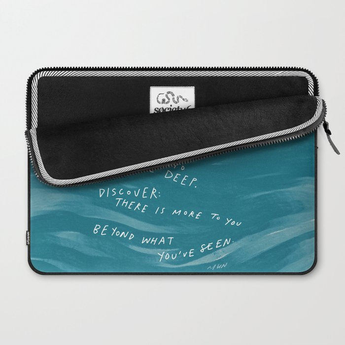 "Go Beyond The Shallow Waters.." Laptop Sleeve Gallery Image 2