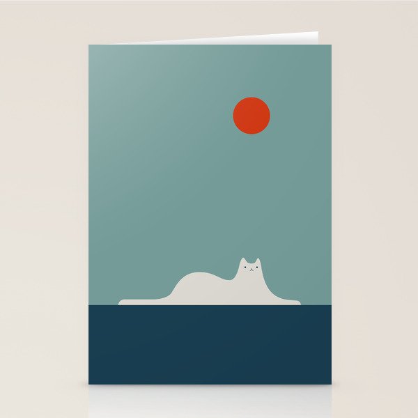Cat Landscape 95 Stationery Card Gallery Image 2