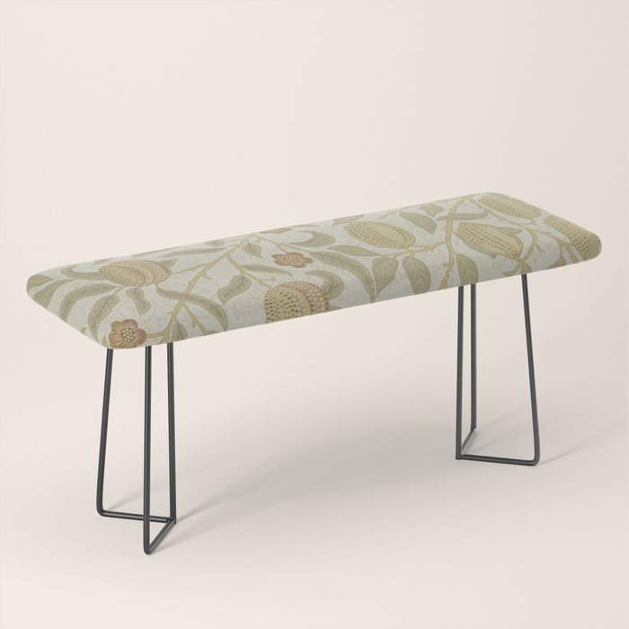 William Morris Vintage Fruit Parchment Bayleaf Pattern Bench Gallery Image 1