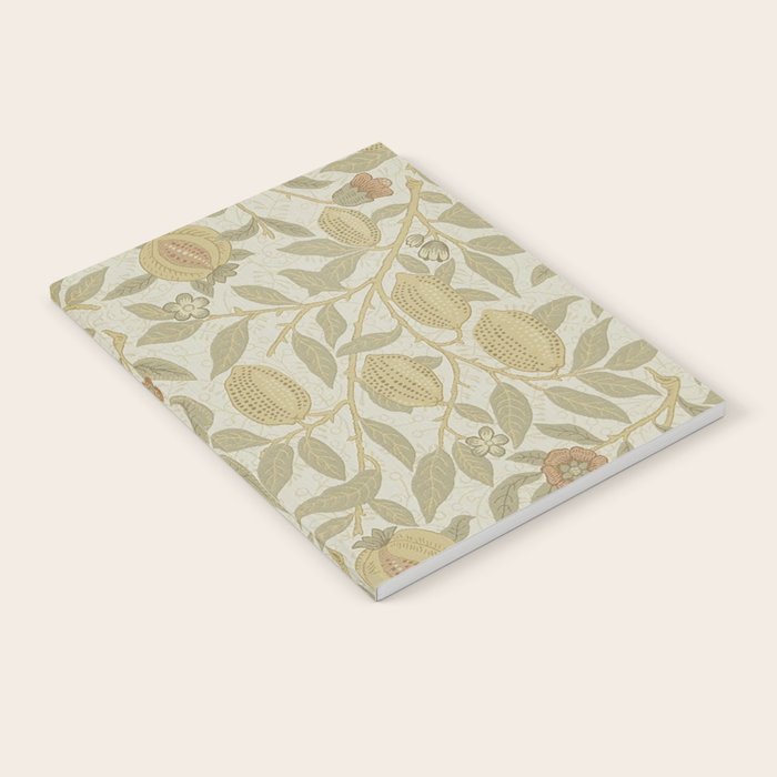 William Morris Vintage Fruit Parchment Bayleaf Pattern Notebook Gallery Image 1