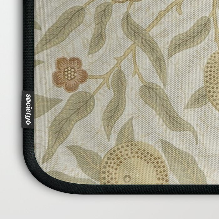 William Morris Vintage Fruit Parchment Bayleaf Pattern Laptop Sleeve Gallery Image 3