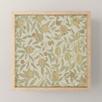 William Morris Vintage Fruit Parchment Bayleaf Pattern Mini Art Print Gallery Image 1