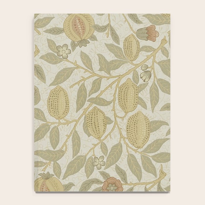 William Morris Vintage Fruit Parchment Bayleaf Pattern Notebook Gallery Image 4