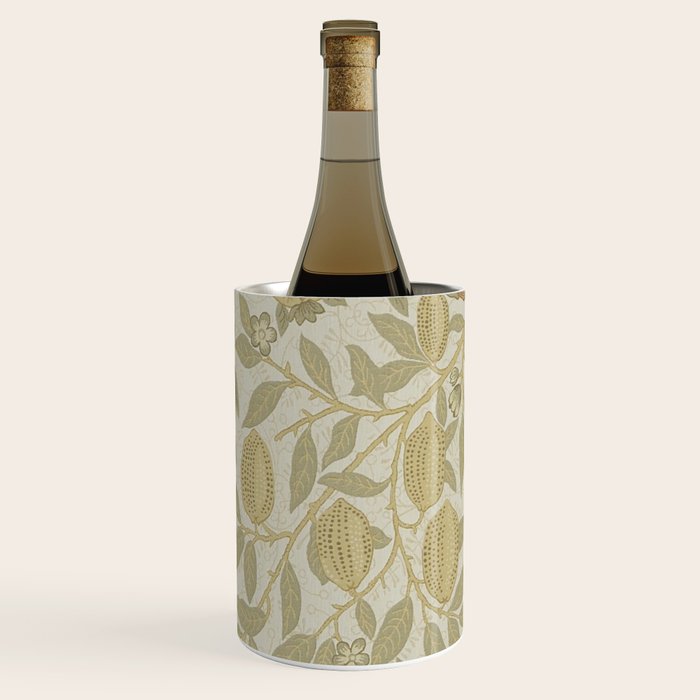 William Morris Vintage Fruit Parchment Bayleaf Pattern Wine Chiller Gallery Image 3