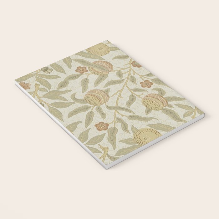 William Morris Vintage Fruit Parchment Bayleaf Pattern Notebook Gallery Image 3