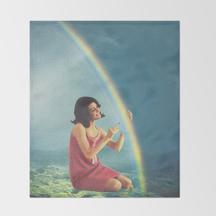 High maintenance - Rainbow trip Throw Blanket Gallery Image 2