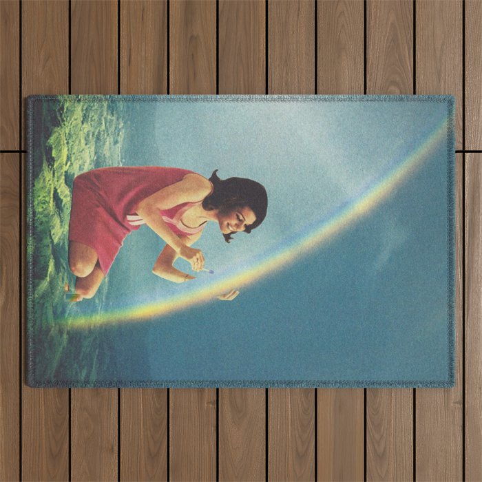 High maintenance - Rainbow trip Outdoor Rug Gallery Image 1