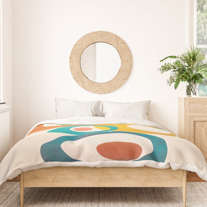 Mid-Century Modern Abstract Art 02 Duvet Cover Gallery Image 3