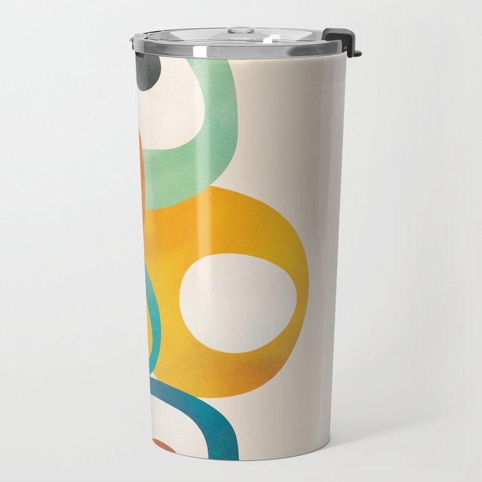 Mid-Century Modern Abstract Art 02 Travel Mug Gallery Image 2